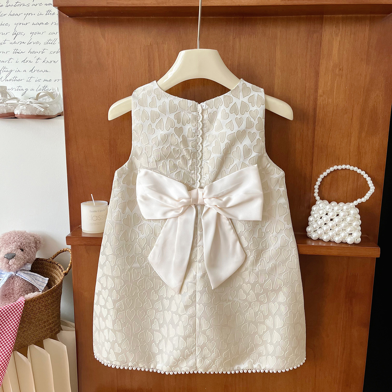 2024 Summer New Korean Edition Sleeveless Girl's Back Bow Style Children's Dress 24103_voghion.com