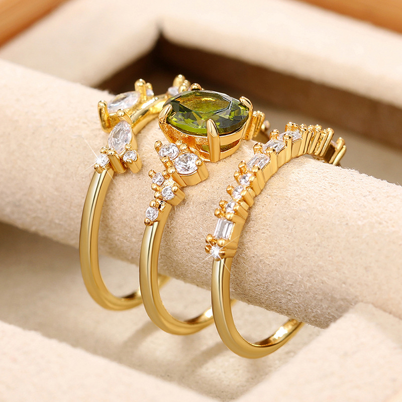 Copper Material Copper Simple Style Classic Style Inlay Flower Zircon Rings