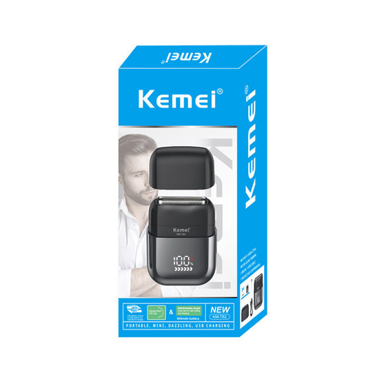 Kemei KM-T82 New Upgraded High Power Razor Mini Portable Long Life Washed Electric Shaver