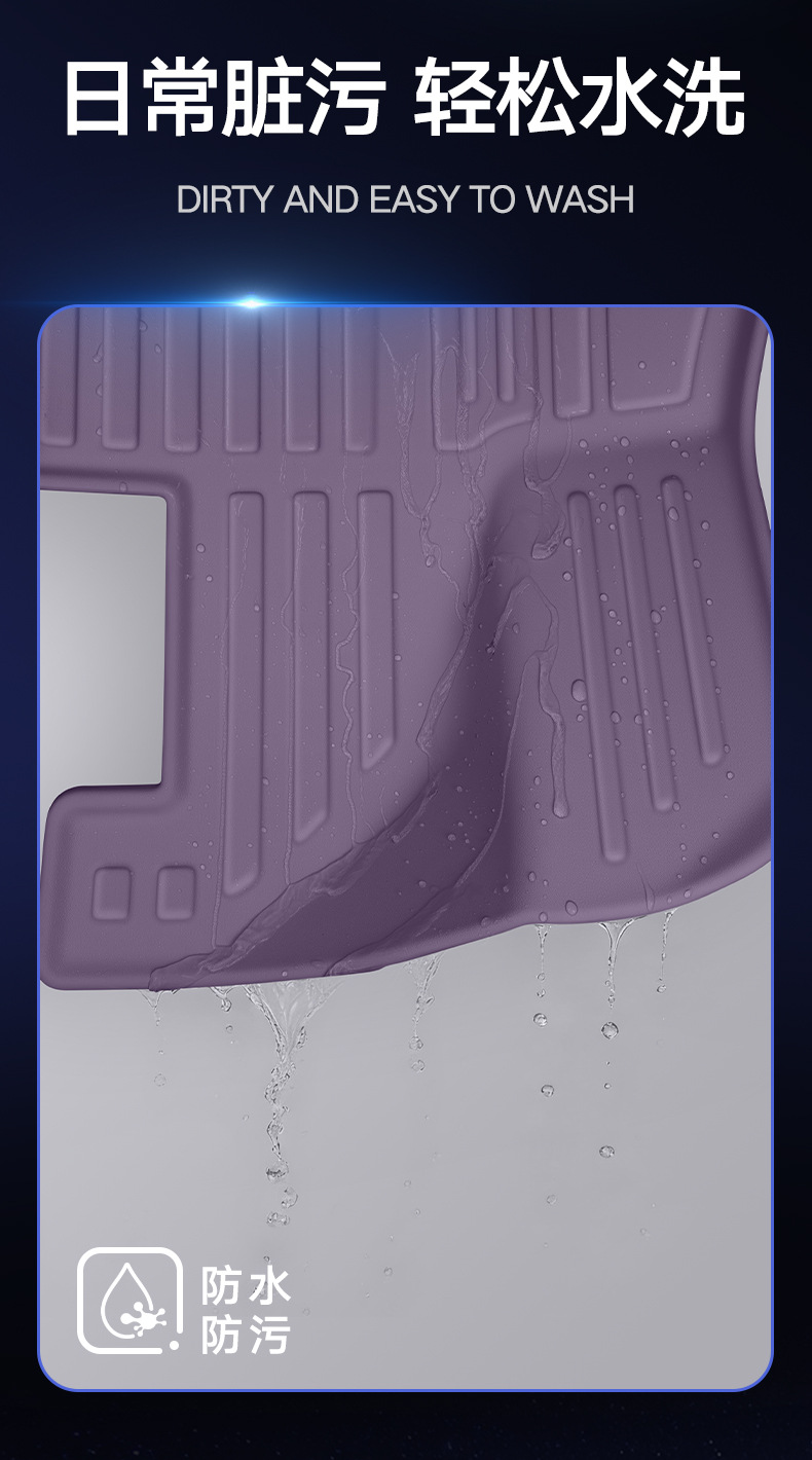 Suitable for 26 models of Xiaomi SU7, complete set of car interior decoration accessories, TPE full-cover floor mats, modification parts