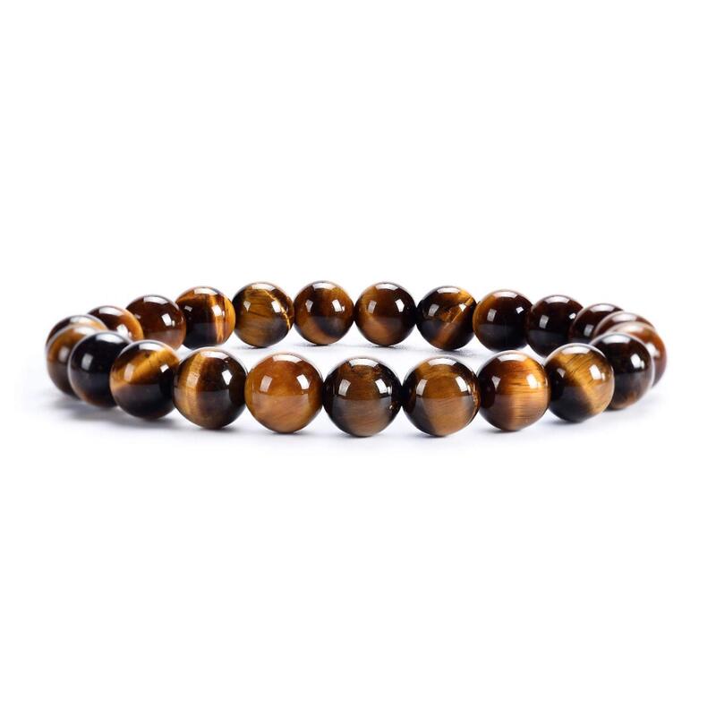 Amazon's New Simple and Versatile Beaded Bracelet 8mm Round Bead Bracelet Niche Retro Suitable for Male and Female Couples