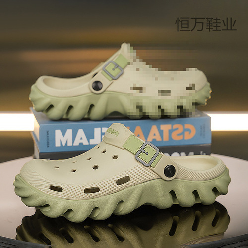 Men's Outdoor Slip-Resistant Summer Cap Toe Sandals with New Outer Wear Dual-Use, Fujian Big Hole Shoes