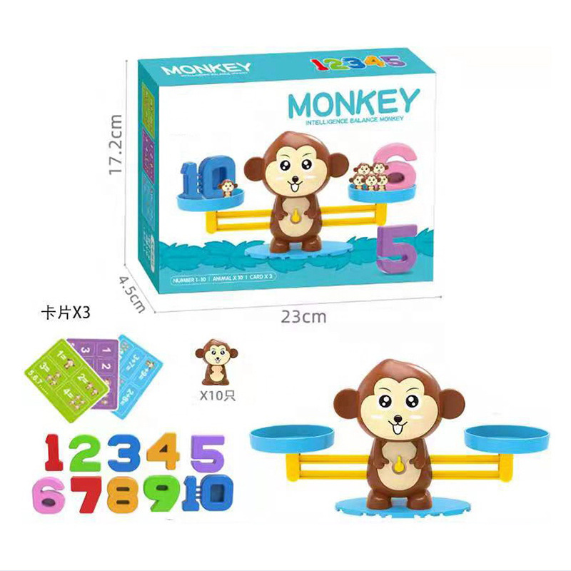 Juego de escritorio de equilibrio digital de inteligencia de educación temprana para niños DIY mono ensamblado pequeño equilibrio entre padres e hijos juguetes de ciencia y educación