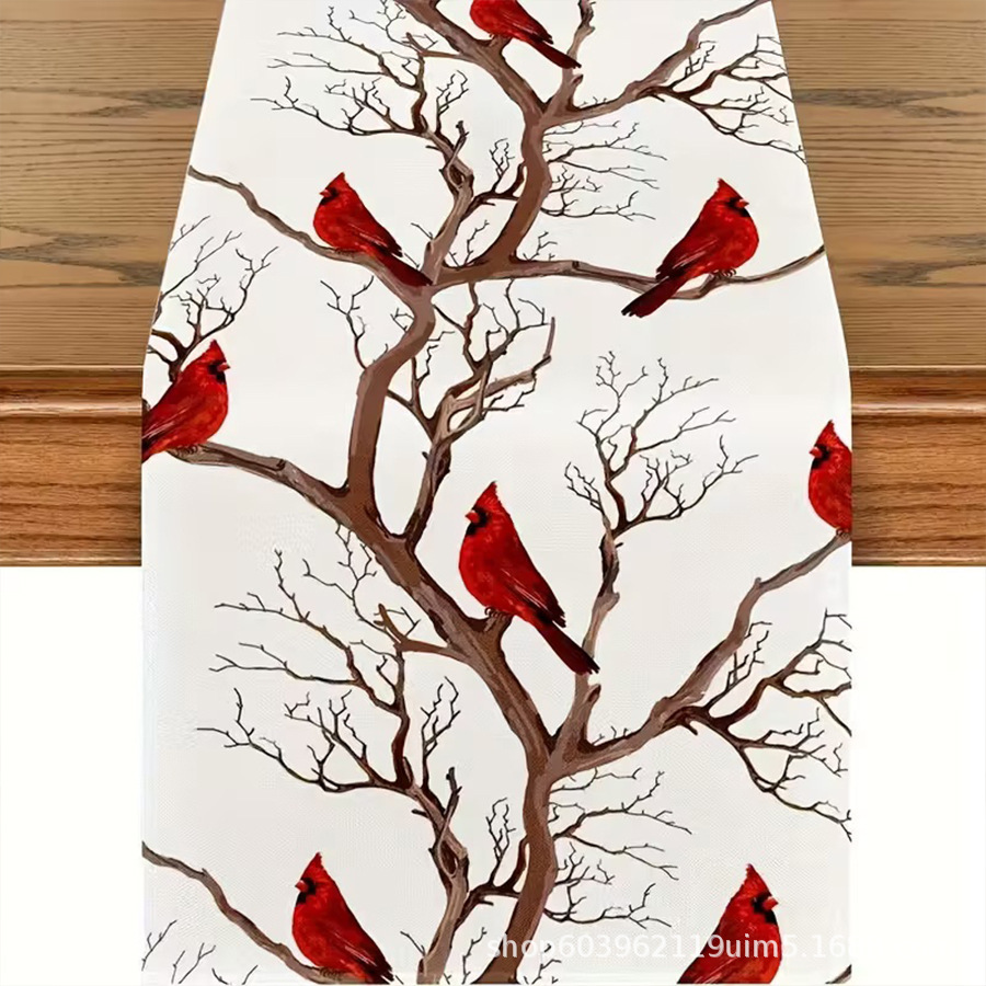 Amazon transfronterizo nueva bandera de la mesa de Navidad fábrica directa invierno muñeco de nieve Santa estampado almohadilla de mesa
