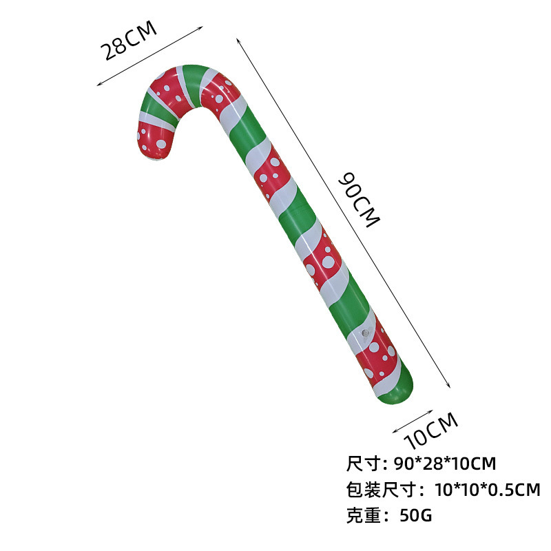 Nuevo producto transfronterizo: Bola navideña inflable para decoración de fiestas, decoración de patios, bastón, diversión al aire libre, ambiente festivo, adorno.