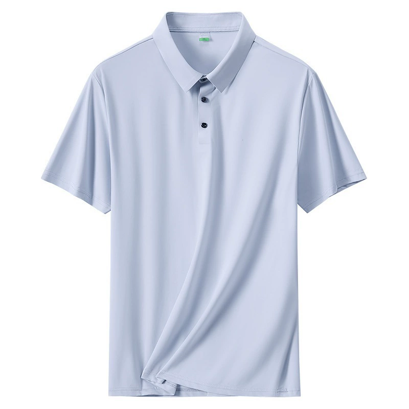 Summer silk breathable polo, T-shirt, with short sleeve