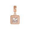 Zirconium, square pendant, genuine design fashionable advanced necklace, simple and elegant design, high-quality style