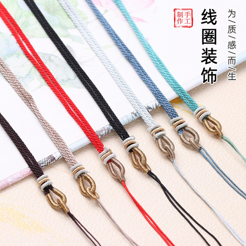 High-end elegant cord handmade DIY gold jade crystal necklace cord wholesale for both men and women thin style national trend cord
