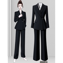 中国风西装套装女2025新款黑色西服正装高级设计感气质通勤职业装