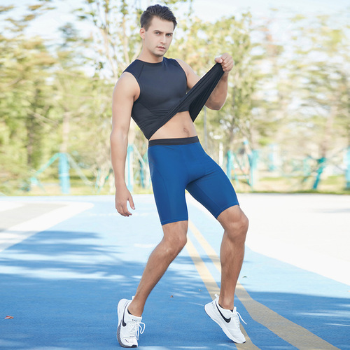 Men's sports tights, high-elastic outdoor quick-drying running fitness pants, yoga basketball compression training pants