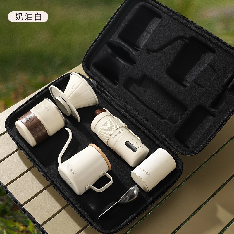 Hand Brewed Coffee Set Outdoor Camping Coffee Equipment Portable Travel Coffee Pot Hand Ground Coffee Machine