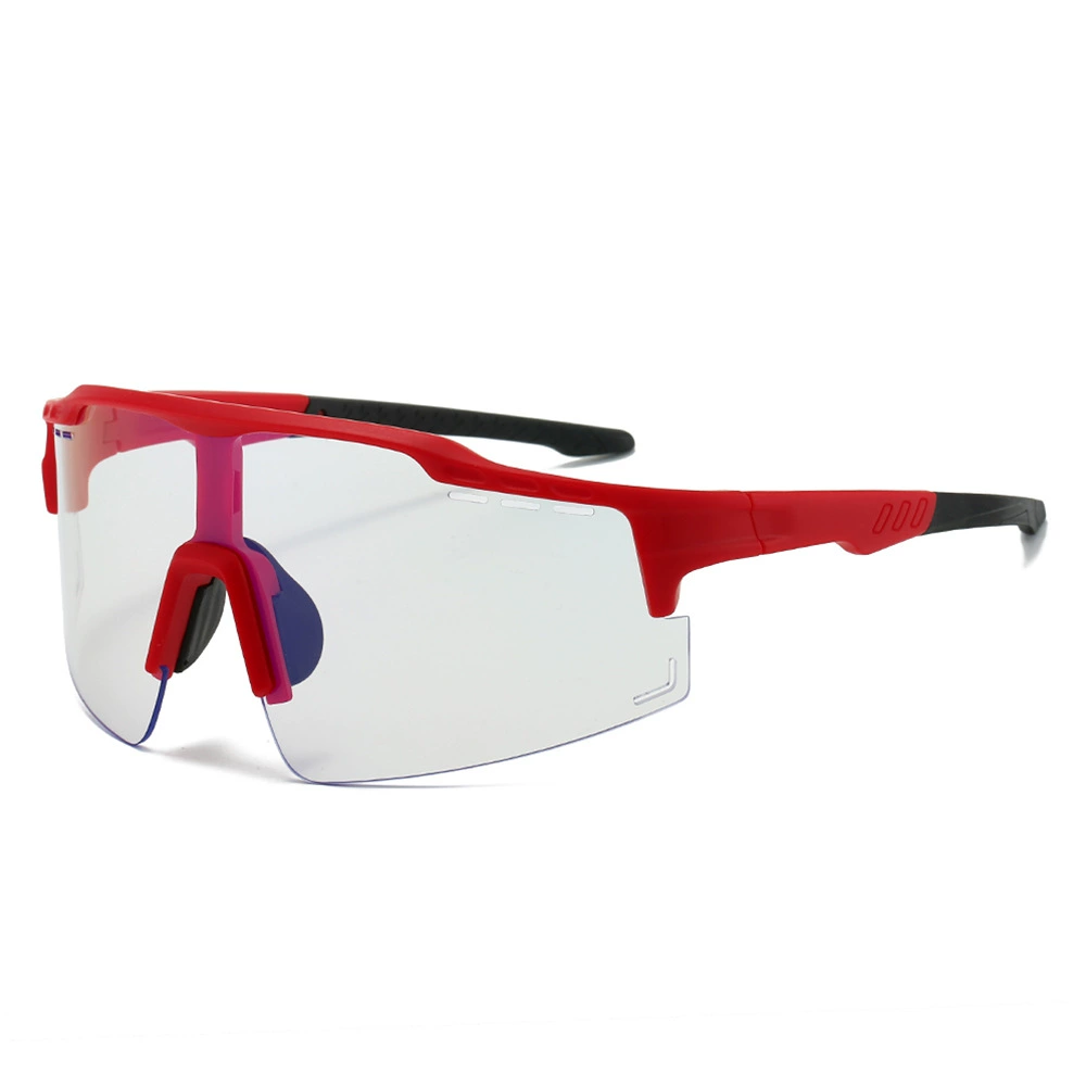 Cross -border new high -definition PC anti -blue light discoloration sports ride glasses European and American tide sunscreen mirror sunglasses
