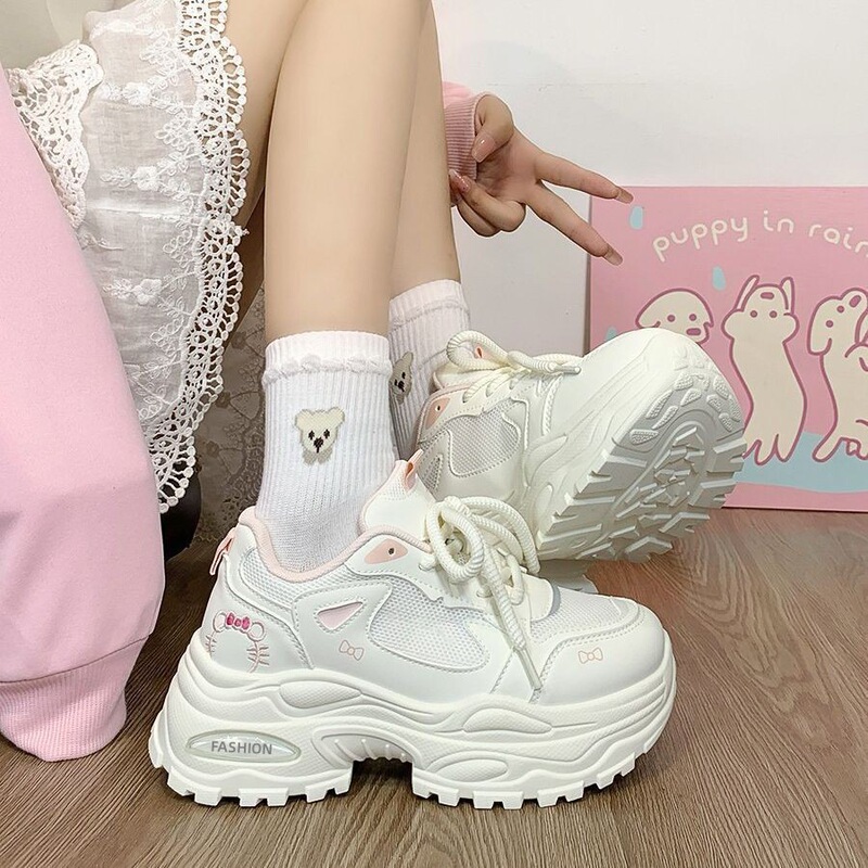 Thick-Soled Cute Ultra-Light Dad Shoes for Women 2026 New Spring and Autumn Lightweight Height-Increasing Versatile Casual Shoes Student Sneakers Thick-Soled Cute Ultra-Light Dad Shoes for Women 2026 New Spring and Autumn Lightweight Height-Increasing Versatile Casual Shoes Student Sneakers