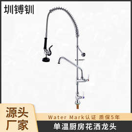 洗碗机预冲洗花洒龙头厨房单温水龙头餐厅全铜镀铬增压单冷水龙头