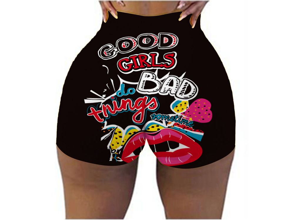 Pantalones cortos de cadera deportivos casuales de camuflaje con estampado digital europeo y americano, las mujeres pueden pedir una pieza