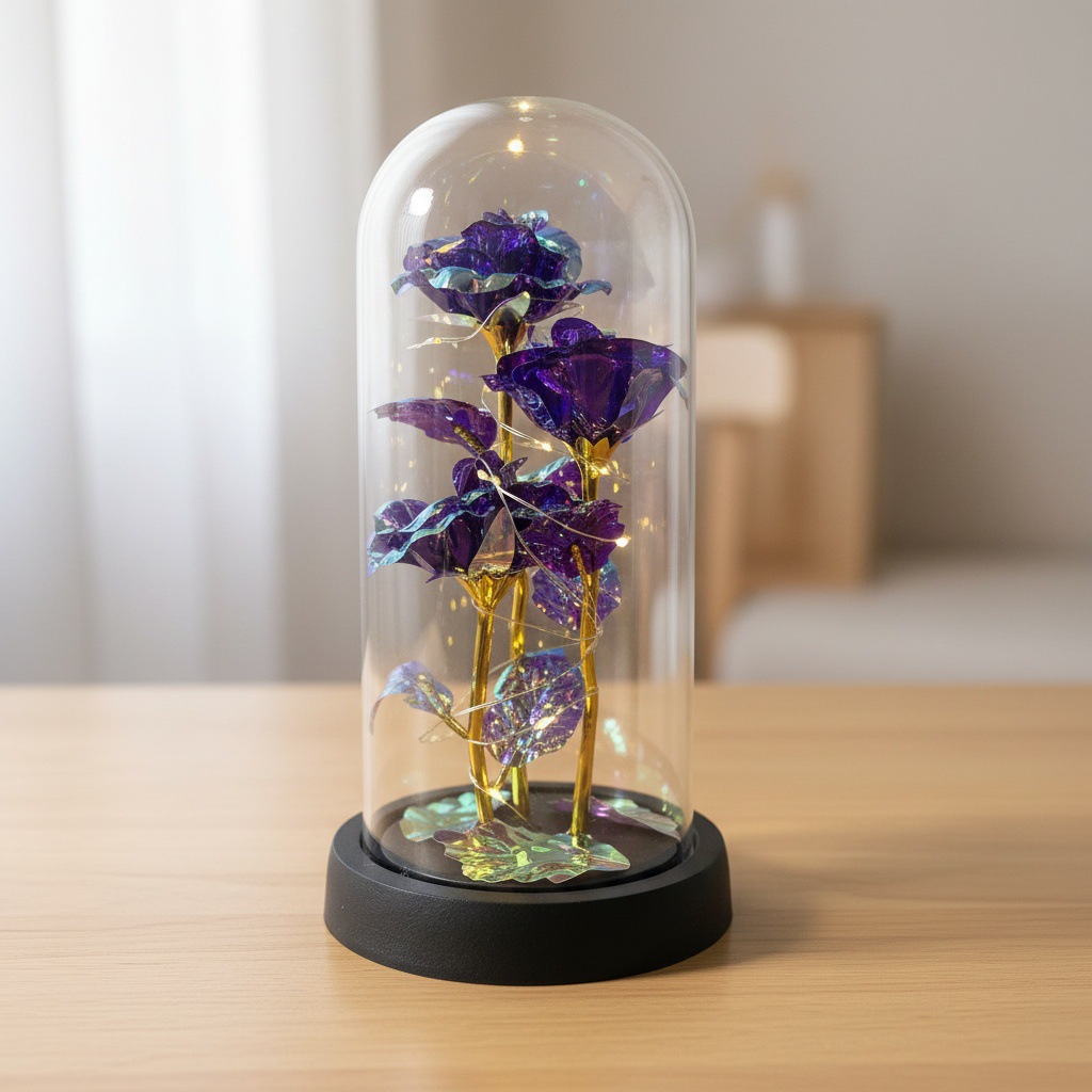 Color púrpura + hoja + fondo negro