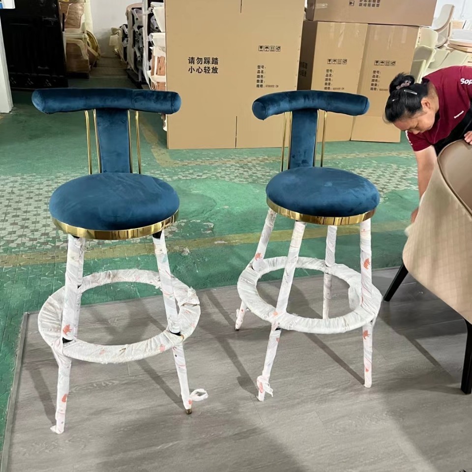 Bar Chair Nordic Modern Simple High Chair Personalized Iron Bar Stool Bar Chair Internet Popular High Stool for Home