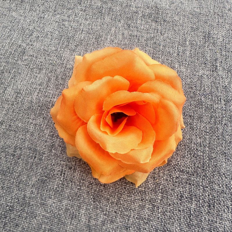 仿真花8cm玫瑰花头簪花插花摄影道具工艺品花环装饰假花厂家现货|undefined