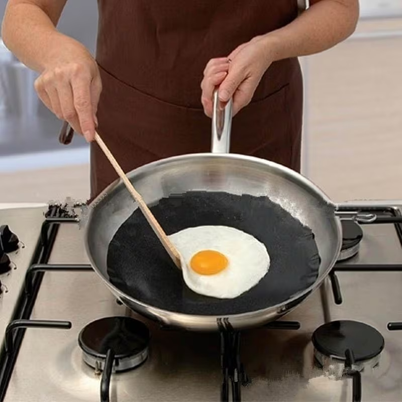 Thickened 0.2 Diameter 24cm Teflon Pot Mat, Round Ptfe Barbecue Mat, Bbq Teflon Barbecue Mat