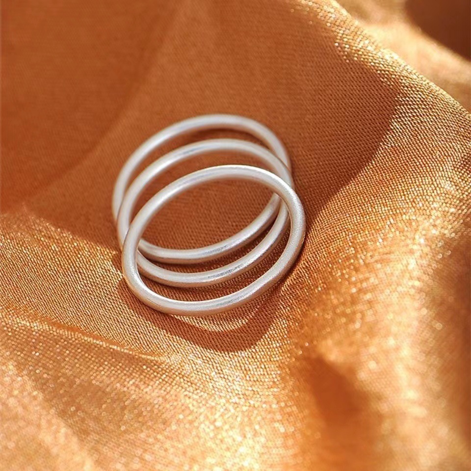 Simple Style Circle Solid Color Copper Rings 1 Piece
