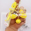 Cartoon keychain with bow, trend pendant