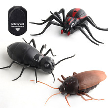 新奇特红外线遥控蟑螂蚂蚁批发电动玩具电子仿真整蛊黑寡妇蜘蛛益