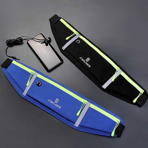 Outdoor sports three pocket waist bag casual travel fitness running bag water-resistant phone bag unisex applicable