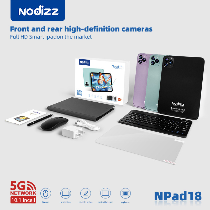 跨境热销10.1寸安卓平板电脑高清 IPS全面屏幕wifi+SIM通话Npad18