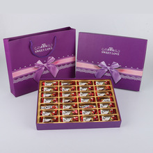 七夕節禮盒蝴蝶結粉色巧克力包裝盒 520伴手禮禮盒糖果盒禮盒空盒