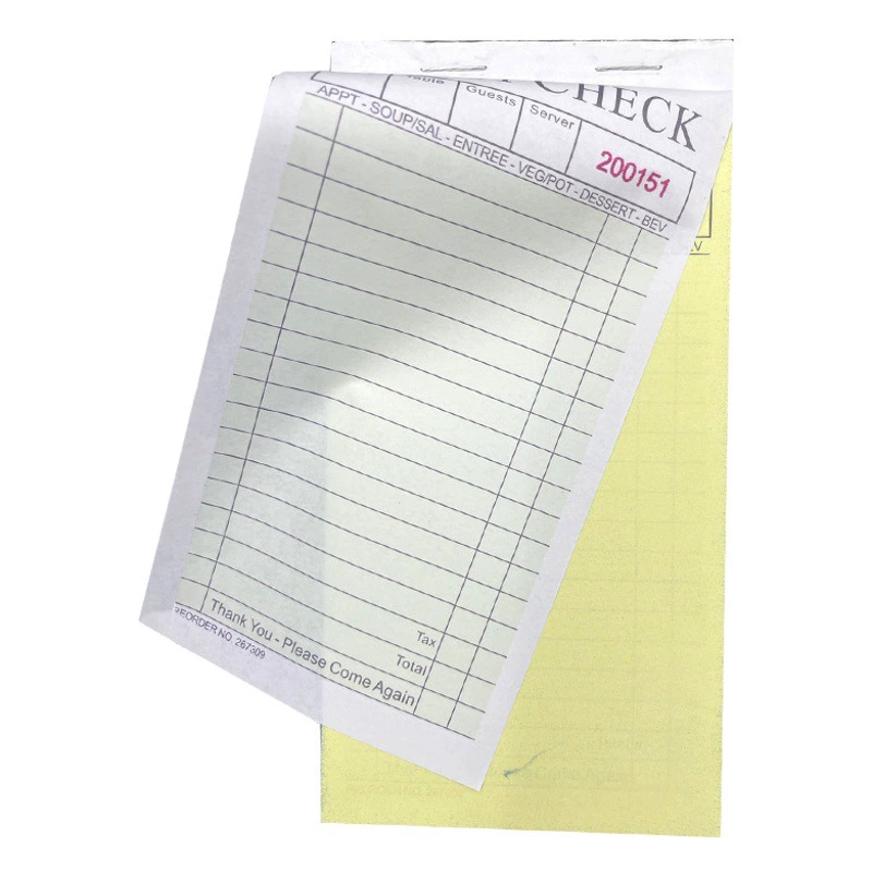 Иностранные точки меню гостевой чек книга два односторонняя печать английский пункт меню