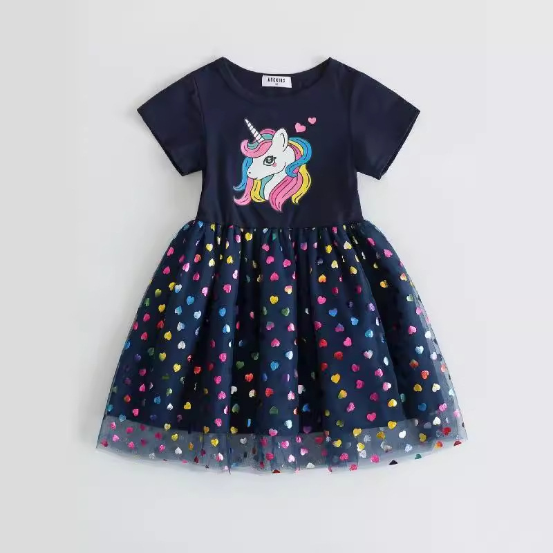 My Little Pony Unicorn Girls' Dress 2026 Summer Stylish Girl Princess Dress Puffy Tulle Children's Dress