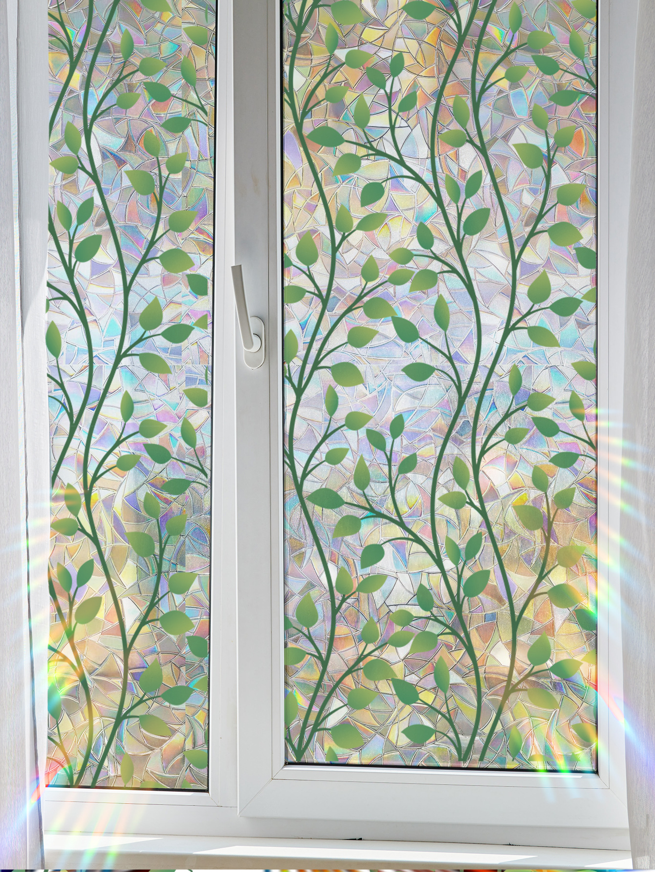 140g Weight Glass paster Home Textiles & Decor Type PVC Material Leaf Pattern Casual, Pastoral Style Casual Pastoral Leaf PVC Glass Paster Wall Art 173