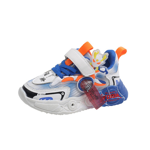 Men's and Women's Cartoon Children's Shoes  Mesh Breathable Sports Shoes Luminous Shoes Ultraman Shoes Children's Shoes Summer