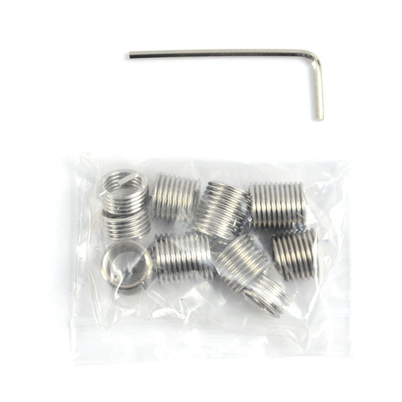 15-pieza de alambre de agujero de tornillo de reparación de rosca Reparación de tornillo de reparación agujero de reparación de automóviles conjunto de herramientas de deslizamiento M10 * 1,5