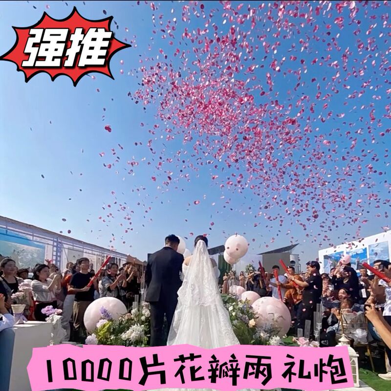 10000 pieces of petal rain shock effect wedding salute wedding flower hand twist spray tube wedding supplies flower tube 10000 pieces of petal rain shock effect wedding salute wedding flower hand twist spray tube wedding supplies flower tube