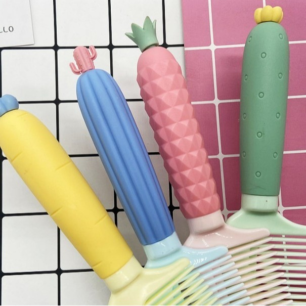 かわいいキャンディーカラーのマッサージコーム、ポータブルコーム、学生寮用家庭用エアバッグコーム、女の子用小型コーム、持ち運びが簡単|undefined