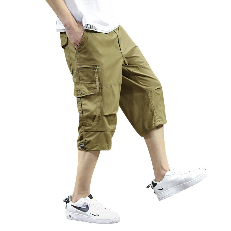 Exclusivo para pantalones para hombres europeos y americanos, ropa de trabajo para hombres transfronterizos, pantalones recortados para hombres, pantalones cortos, pantalones cortos, pantalones rectos sueltos para hombres