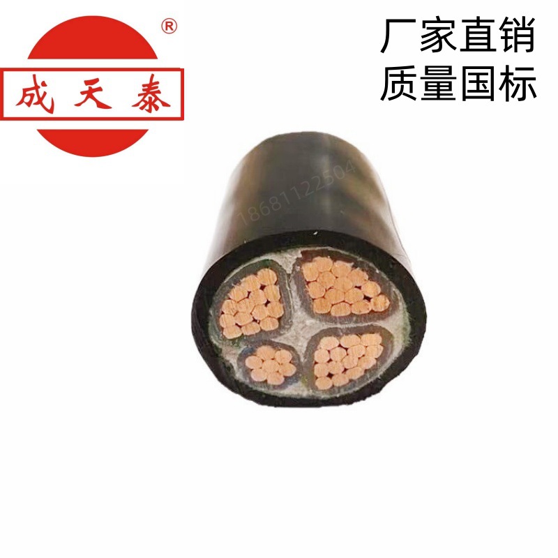 成天泰电线电缆ZC-YJV22-3*70+1*35mm2铠装电缆阻燃铜芯国标电缆