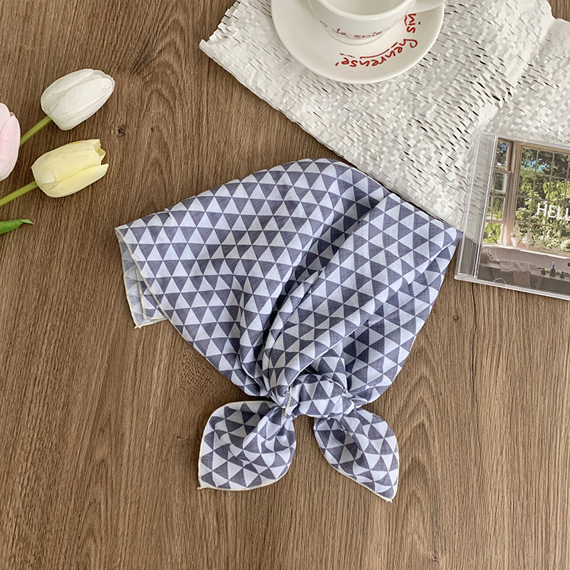 55 pañuelo japonés de algodón y lino, bufanda de seda floral de todo fósforo de verano y otoño, bufanda cuadrada pequeña con cuello, bufanda decorativa fresca fina para mujer