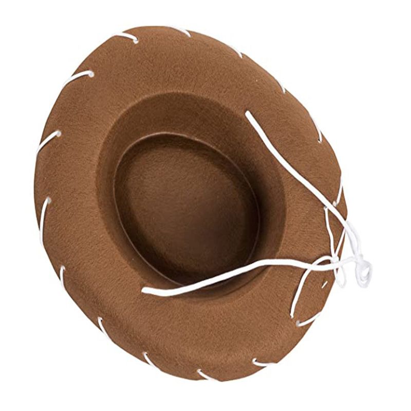 Western cowboy hat costume props Halloween carnival non-woven shaped hat party men's big eaves decorative top hat_voghion.com
