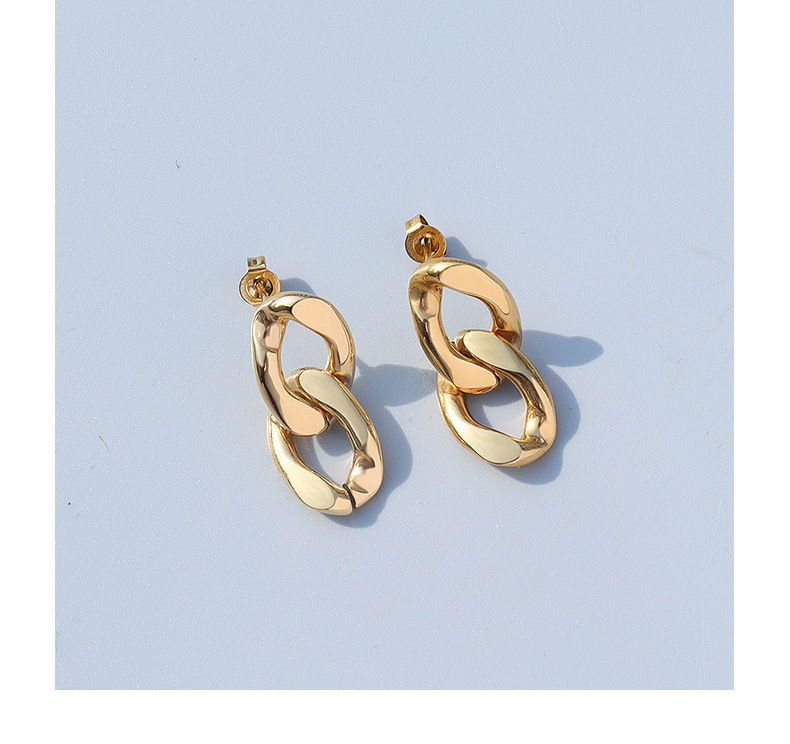 Aretes De Cadena De Metal Retro Exagerados Simples display picture 5