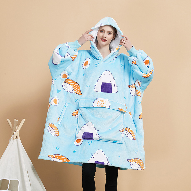 Pigiama da donna taglie forti con cappuccio_voghion.com