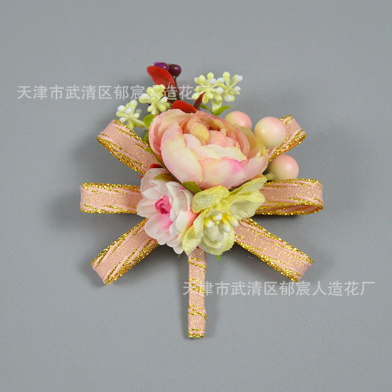  Velvet chest flower wholesale manufacturers supply ribbon Chinese wedding breasts Flower Mori bride bride and bride guest meeting