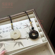 平安扣厂家批发阿富汗玉双貔貅平安扣吊坠 玉石玉器貔貅挂件批发