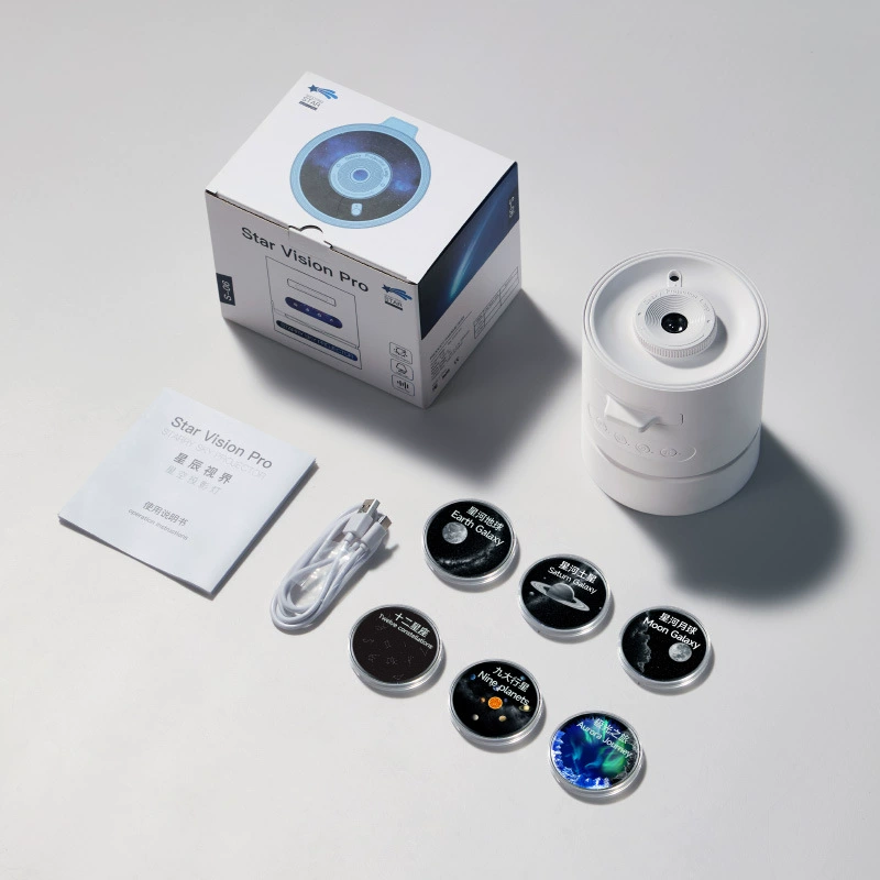 Трехмерный проектор звезд, атмосферная лампа для кровати, Bluetooth, креативный подарок