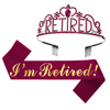 Retired Retired hairpot strap suit pink I'm retired etiquette with retirement crown