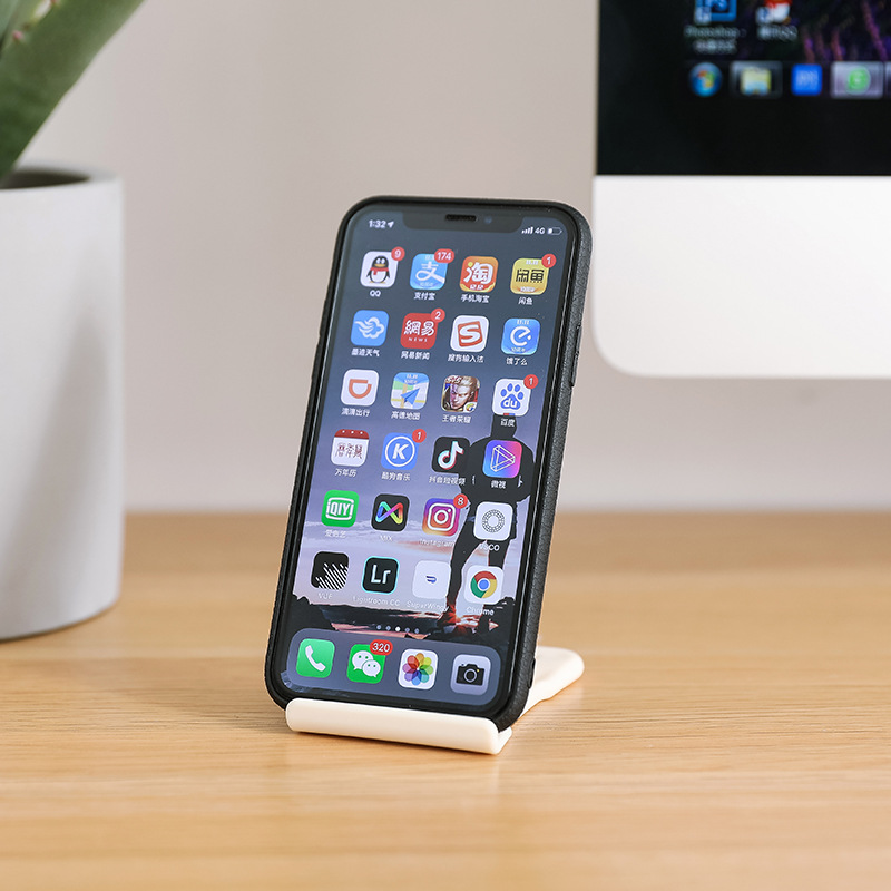 Lazy mobile phone bracket integrated folding desktop universal L-shaped dormitory flat shelf wholesale data cable storage