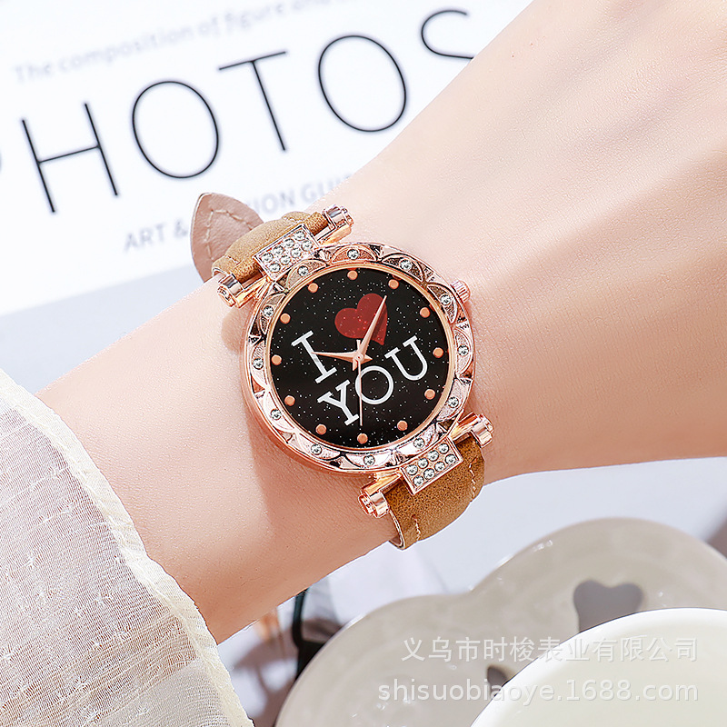 韩版简约休闲女士手表礼品时尚个性礼物女石英电池表批发一件代发