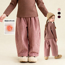 【加工定制】童贝童装2025年冬季新款女童灯芯绒保暖百搭休闲裤