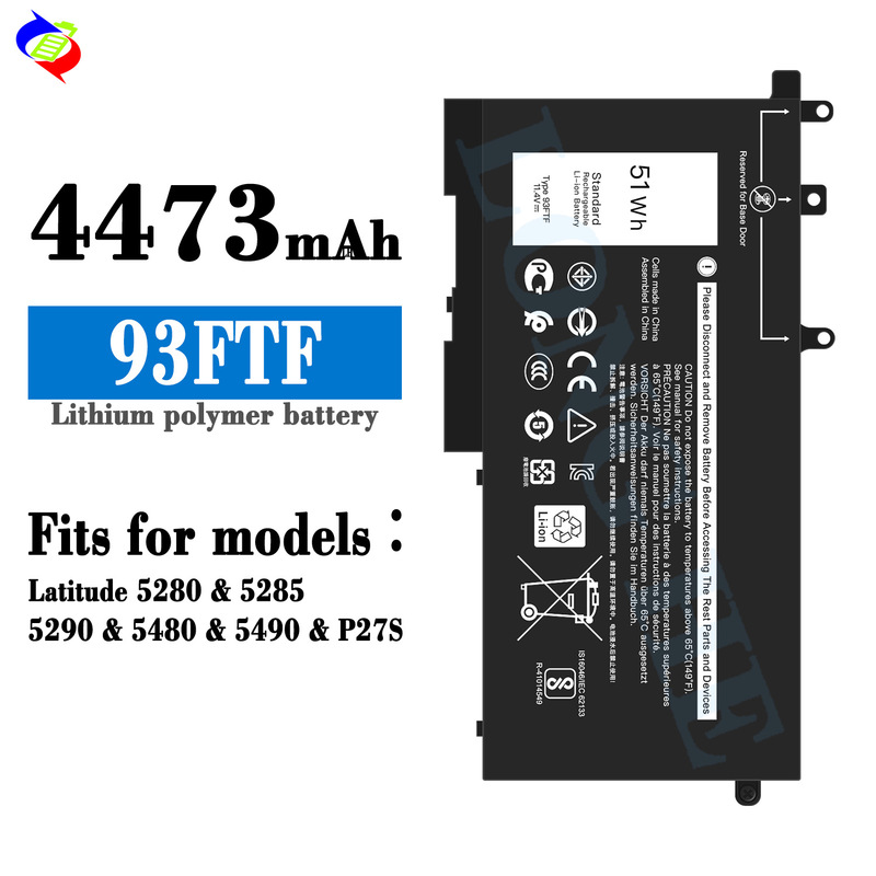 Suitable for Dell 93Ftf Laptop Battery Latitude 5280/5285/5290/5480/5490 Wholesale